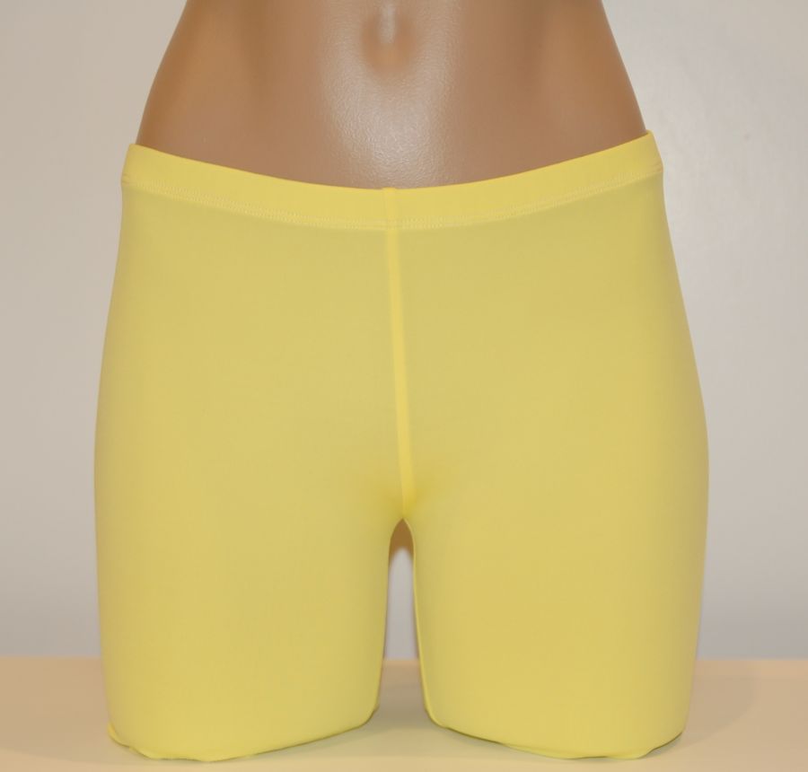 Yellow SOLID - WOMEN'S/GIRLS-Spandex Compression Shorts - Bskinz