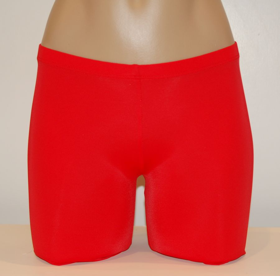 Red SOLID - WOMEN'S/GIRLS-Spandex Compression Shorts - Bskinz