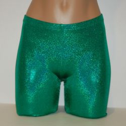Green Metallic - WOMEN'S/GIRLS-Spandex Compression Shorts