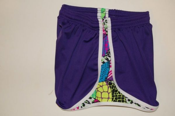 Performance Purple & Animal Patchwork Short (3.5" Inseam)