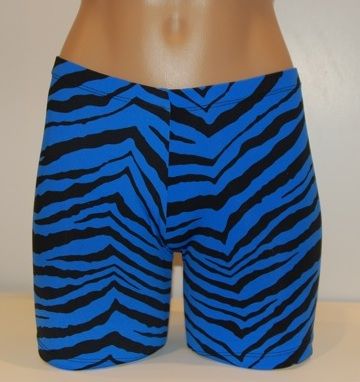Royal Blue Zebra - WOMEN'S/GIRLS-Spandex Compression Shorts - Bskinz