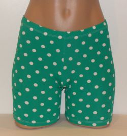 Green polka shop dot shorts