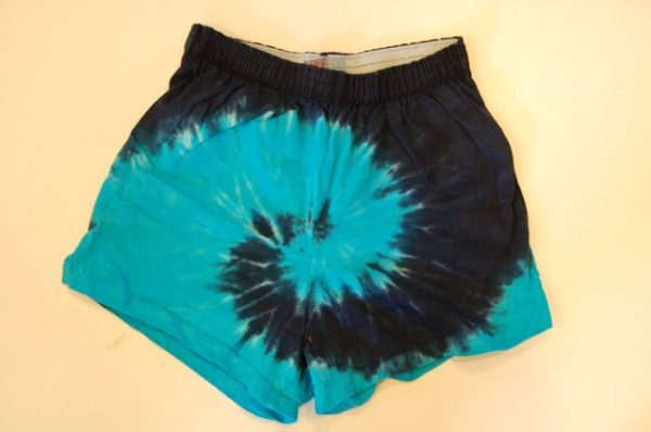 Turquoise and Navy Spiral Soffe Shorts