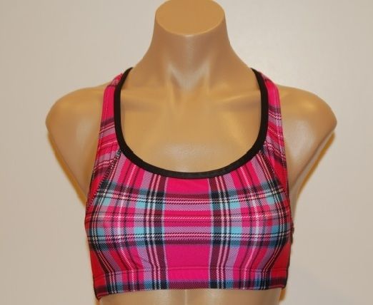 Pink Plaid Sports Bra - Bskinz