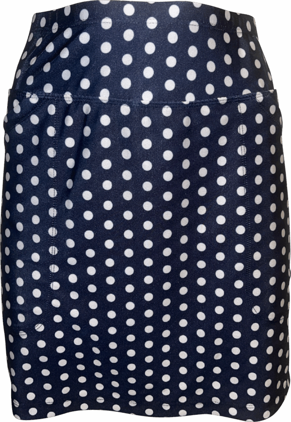 Navy with White Polka Dots Golf Skort